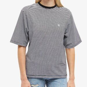 Anine Bing Bo Striped Tshirt - white and navy